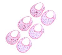 SOPOTUTU Juego de 6 Baberos para Muñecas Ñiño de 18 Pulgadas Toallas de Saliva de Tela Lavables y Reutilizables Accesorios de Ropa para Muñecas Niñas en 3 Sets de 2 Piezas Cada Uno