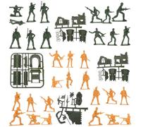SOPOTUTU Juego de Figuras de Acción de Soldados de Juguete de Plástico Set Militar Miniatura para 1 Conjunto a Soldaditos Plástico para Juego Creativo y Escenas Educativas