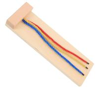 SOPOTUTU Juguete de Madera para Trenzar Cabello para Niños Pequeños, Tamaño Mediano, Pintura a Base de Agua Segura, Desarrollo de Habilidades Motoras Finas, Juego Educativo y Simulación