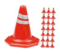 SOPOTUTU Juguete de Simulación de Obstáculos Tráfico 50 Piezas Plástico Rojo Modelos de Conos y Señales Miniatura para Aprendizaje Vial y Juego Infantil Educativo al Aire Libre