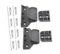SOPOTUTU Kit de Herrajes para Puerta Retráctil Bebés, Piezas de Puerta para Bebés y Perros, Accesorios Perforados de Plástico Gris, Extensible y Plegable para Protección de Escaleras