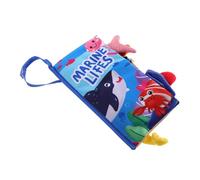 SOPOTUTU Libro Arrugado Para Bebés De Tela Suave Libro De Baño Temática Oceánica Juguete De Actividad Para Recién Nacidos y Pequeños Hogar Desarrollo