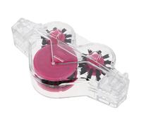 SOPOTUTU Limpiador de Cadena de Bicicleta Portátil Cepillos Limpiadores, Diseño Transparente Rosa, sin Manos, Kit de Mantenimiento para Ciclismo de Carretera y Montaña, Herramienta Fácil