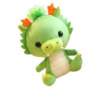 SOPOTUTU Little Qinglong Toys Mascota Dragón De Peluche Figura De Dragón Juguetes De Peluche De Dibujos Animados Decoraciones De Dragones De Año Nuevo Chino Dragon Chino Algodón Verde
