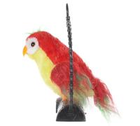 SOPOTUTU Loro Colgante Eléctrico Rojo sin Batería, Juguete Grabador Parlante Alas Móviles, Decoración Educativa para Mayores de 4 Años, Juguete de Aprendizaje Temprano Interactivo