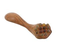 SOPOTUTU Masajeador de Ojos de Madera Natural de Sándalo Verde Mini Palo de Acupresión Facial Portátil para Contorno de Ojos Herramienta de Masaje Corporal para Relajación y Cuidado Piel