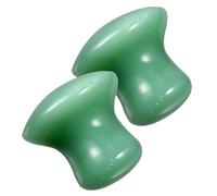 SOPOTUTU Masajeador Facial de Jade en Forma de Hongo, 2 Piezas, Piedra de Aventurina para Mejorar Absorción y Masaje Cómodo en Rostro y Cuerpo
