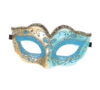 SOPOTUTU Máscara de Carnaval Infantil Media Cara en Color Azul Claro, Máscara Creativa de Fiesta y Halloween, Accesorio Ligero de Plástico para Carnaval, Mascarada y Disfraces