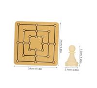 SOPOTUTU Mesa Nine Mens Morris Set Portátil con Tablero y Fichas para Entretenimiento Familiar y Reuniones Juego Educativo de y Diversión Mesa
