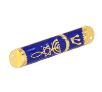 SOPOTUTU Mezuzá Judaica de Metal, Adorno Religioso para Puerta, Aleación de Zinc Azul, Diseño Retro, para Crear Ambiente Sagrado, Decoración del Hogar Color Aleatorio