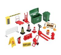 SOPOTUTU Miniatura de Barricadas de Tráfico Educativo Señales Simuladas para Enseñanza y Decoración Temática