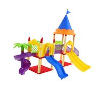 SOPOTUTU Miniatura Parque Infantil con Tobogán Pequeño Adorno para Casa Muñecas Juguete para Detallado para Imaginativo Interior y Exterior