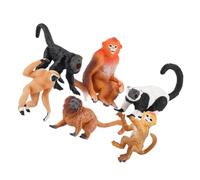 SOPOTUTU Modelos Animales Monos Dorados de PVC, Juguetes Educativos Textura Especial y Tacto Cómodo para Decoracion Colegio y Hogar, Set de 6 Piezas