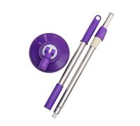 SOPOTUTU Palo de Fregona Giratorio de Acero Inoxidable Morado, Mango de Repuesto Telescópico para Limpieza en Hogar y Baño, Resistente y Fácil de Instalar