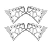 SOPOTUTU Patas de Metal para Muebles de 10 Cm Diseño Calado, 4 Piezas Cromadas para Mesa de Centro, Sofá y Armarios, Soporte Estable para Decoración del Hogar