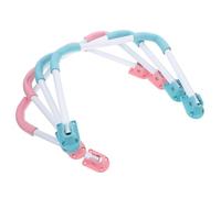 SOPOTUTU Patas Plegables para Mesa en Forma de U Metálicas 4 Piezas Blanco y Azul Soporte Plegable para Escritorio y Cama Multifuncional para Muebles de Hogar