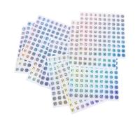 SOPOTUTU Pegatinas Autoadhesivas Redondas 1-100 Números Secuenciales en Láser Reflectante, 10 Hojas para Organización, Etiquetado de Inventarios y Gestión de Oficina, Material