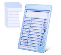 SOPOTUTU Planificador de con Soporte Plegable Tablero de Programación Deslizante Azul Multifuncional para Escritorio o Pared Gráfico de de para Gestión Sistema de