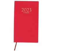 SOPOTUTU Planificador Gestión del Cuaderno Agenda Diario Rojo Portátil para Organización y Tareas