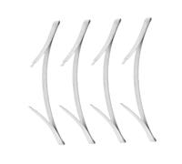 SOPOTUTU Posicionador Inferior Diseño Incorporado de Amortiguador Fácil de Instalar Pack de 4 Piezas Plata para Puertas Correderas de Armario de Acero Manganeso