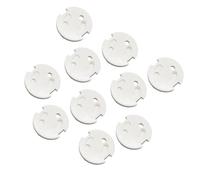 SOPOTUTU Protector de Enchufes Seguro para Niños 10 Piezas Cubiertas Abs de Color white a Prueba de Niños para Tomas Eléctricas Tipo Francés Hogar