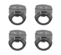 SOPOTUTU Protector de Seguridad para Cocina 4 Piezas de Tapas para Perillas de Gas de Pvc Negro, Resistente al Calor y Seguro Mascotas