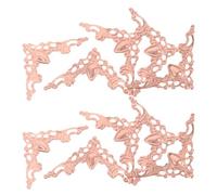 SOPOTUTU Protectores de Esquinas Metálicas para Libros y Álbumes, 150 Unidades en Color Rosa Dorado, Decoración Vintage Resistente para Scrapbooking y Marcos, Apliques