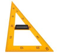 SOPOTUTU Regla Triangular Magnética 40 CM Amarilla 45° y 60° Multifuncional para Enseñanza de Matemáticas con Mango Desmontable Herramienta Didáctica de Geometría para Profesores y Dibujo