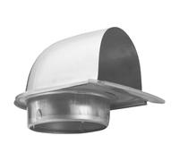 SOPOTUTU Rejilla de Ventilación U Tipo de Acero Inoxidable 201, Cubierta para Campana Extractora de Pared Exterior, Diámetro 100 Mm, Protección contra Viento y Lluvia, Ventilación Cocina
