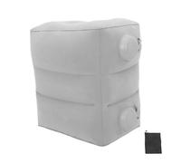 SOPOTUTU Reposapiés Inflable Ajustable para Avión Almohada Ergonómica para Piernas con Doble Válvula Portátil para Viajes Avión Oficina y Coche Incluye Bolsa de Almacenaje
