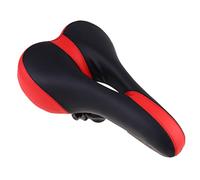 SOPOTUTU Sillín de Bicicleta Ergonómico Transpirable y Absorbente para Montaña Compatible Mayoría de Bicicletas Fácil de Instalar y Cómodo para Largas Rutas Negro y Rojo