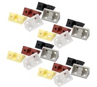 SOPOTUTU Soporte Angular para Muebles 60 Piezas Escuadra de Esquina de Plástico Resistente Fijación de Juntas para Armarios y Estanterías Kit de Accesorios para Carpintería Color