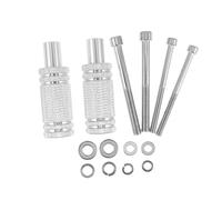 SOPOTUTU Soporte de Lámpara Auxiliar para Motocicleta, Kit de Montaje de Foco de Horquilla Delantera en Aleación de Aluminio Plateado, Soporte Ajustable para Scooter para Conducción