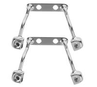 SOPOTUTU Soporte para Almohadillas Nasales Atornilladas para Gafas Infantiles, Puente de Doble Orificio, Marco Metálico Plateado, 2 Piezas, Accesorio Cómodo y Seguro para Uso Escolar