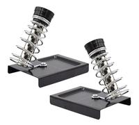 SOPOTUTU Soporte para Soldador de Resorte Doble Base Metálica Fija Compatible Estaciones de Soldadura Diseño Estable y Ahorro de Espacio Adecuado para Taller y Mantenimiento