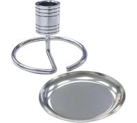 SOPOTUTU Soporte para Varillas de de Acero Inoxidable Bandeja Redonda y Resistente Quemador para Palitos de Adecuado para Uso Doméstico y Protección contra Mosquitos