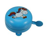 SOPOTUTU Timbre para Bicicleta Infantil con Diseño de Unicornio Azul Campana Redonda de Hierro Resistente la Oxidación Fácil de Instalar Accesorio Compacto y para Bicicletas Niñas