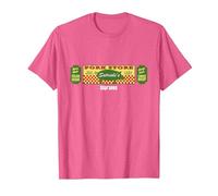 Sopranos Satriale's Meat Market Banner Logo Graphic Apparel Camiseta, Hombre, Rosa Jaspeado, L