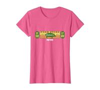 Sopranos Satriale's Meat Market Banner Logo Graphic Apparel Camiseta, Mujer, Rosa Jaspeado, L