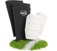 SoPro espinilleras Futbol Adulto y niño - Calcetines para espinilleras - 120 x 80 x 5 mm - Ligeras, pequeñas, Antideslizantes e inodoras - canilleras Futbol niños - Espinilleras Futbol niño