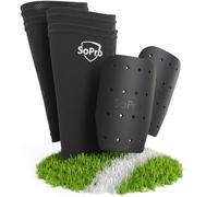 SoPro espinilleras Futbol Adulto y niño - Calcetines para espinilleras - 120 x 80 x 5 mm - Ligeras, pequeñas, Antideslizantes e inodoras - canilleras Futbol niños - Espinilleras Futbol niño