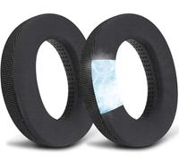 SOPROM Almohadillas para Sennheiser HD599/HD598/SE/CS/SR/HD595/HD569/HD560S/HD558/Game Zero/G4ME Zero, Almohadillas para PC37X/PC38X/PC350/PXC350/PXE350/PC360/HD380/HD380-Pro-Piel Cordero-Negro
