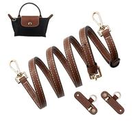 SOPROM Correa para Longchamp Mini Bolsos, Strap para Long Champ Le Pliage Bag(Ancho:Once milímetros,Marrón y dorado)