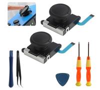 SopwMap 2 Piezas Joystick de Reemplazo para OLED y Lite, Joystick Reemplazo Hall 3D Analog Joycon, Repuesto de 3D Joystick Analógico y Herramientas de Reparación, Tecnología de Efecto Hall