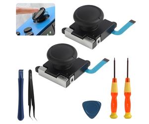 SopwMap 2 Piezas Joystick de Reemplazo para OLED y Lite, Joystick Reemplazo Hall 3D Analog Joycon, Repuesto de 3D Joystick Analógico y Herramientas de Reparación, Tecnología de Efecto Hall