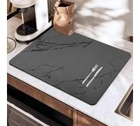 SOQKEEN Alfombrilla Escurreplatos, 50 x 40 cm Súper Absorbente Alfombra Escurreplatos, Self Drying Mat Alfombrilla Fregadero Cocina Antideslizante para Fregadero Encimera de Mármol