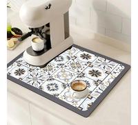SOQKEEN Alfombrilla Escurreplatos Multifunción 60 x 40 cm - Alfombrilla Absorbente Cocina, Alfombrilla Antideslizante para Cafetera