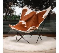 Sor pampa grill Silla BKF original, 100% hecha a mano. Silla mariposa de piel vacuna de Argentina.