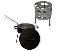 Sor pampa Lujo Argentino Disco de Arado + Cesta Freidora + Stoker - Argentina Paellera - BBQ Parrilla Asado (Disco 16")