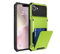 SORAKA Funda para iPhone 16e con Tarjetero PC TPU 2 en 1 Carcasa Dual Layer Bumper Funda antichoque con Capacidad para 5 Tarjetas